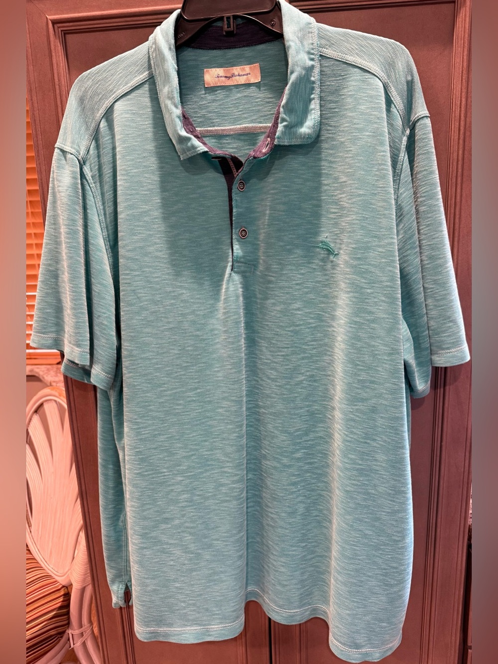 Tommy Bahama 3XL Aqua Heather Polo Shirt